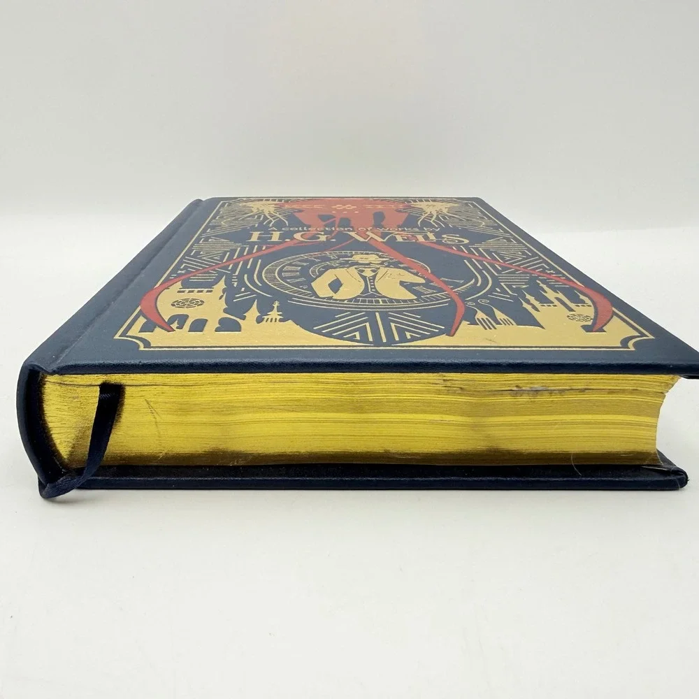 HG Wells Collection of Works Hardcover Wilco Leather Bound Gilt Edge 2023 Sci-Fi